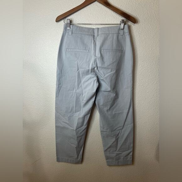 Vince Low-Rise Washed Cotton Crop Pant in Lunar Dust Grey NEW 2 - Picture 4 of 8